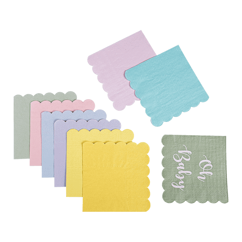 24x24 रंगीन उच्च-गुण-गुण-कट-काटिएको नेफकिन्स SJ6101